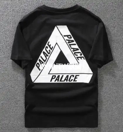 palace品牌 2017新款欧美潮牌palace背后三角形字母纯棉男款短袖