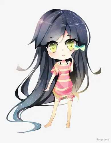 长发少女美少女卡通手绘少女少女哭泣两个卡通呆萌美少女两位美少女早