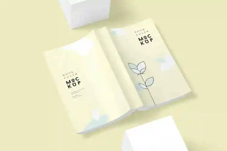 简约书籍封面设计展示样机模板bookcovermockupsscene