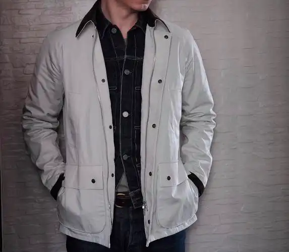 无蜡防水面料ashby版型复古猎装夹克水洗修身夹克