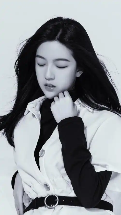 美女时尚黑白休闲迷人写真,高清图片,手机锁屏桌面-壁纸族