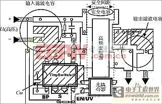 tny264开关电源的应用电路图