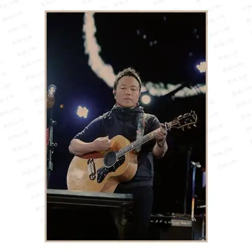 许巍 摇滚音乐复古牛皮纸海报 酒吧咖啡馆照片相框墙贴纸 许巍 15