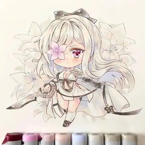 马克笔手绘:q版动漫马克笔手绘