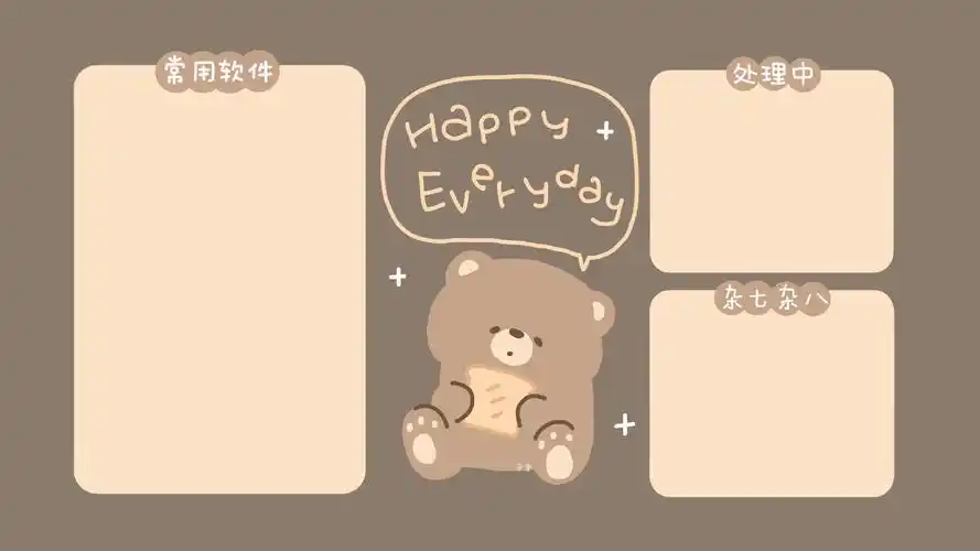 可爱又实用的电脑分区壁纸 太喜欢了__财经头条