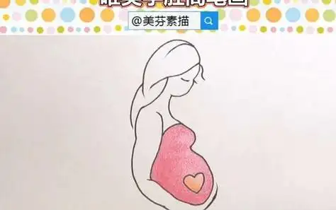 孕妇妈妈人物简笔画