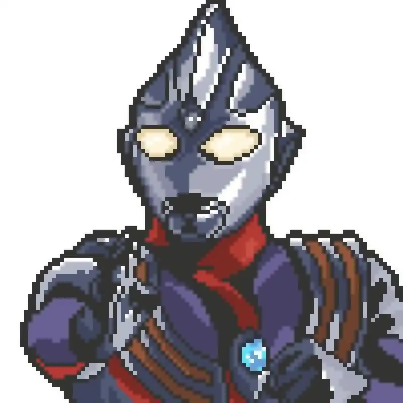 奥特曼像素头像|平成三杰-盖亚.迪迦.