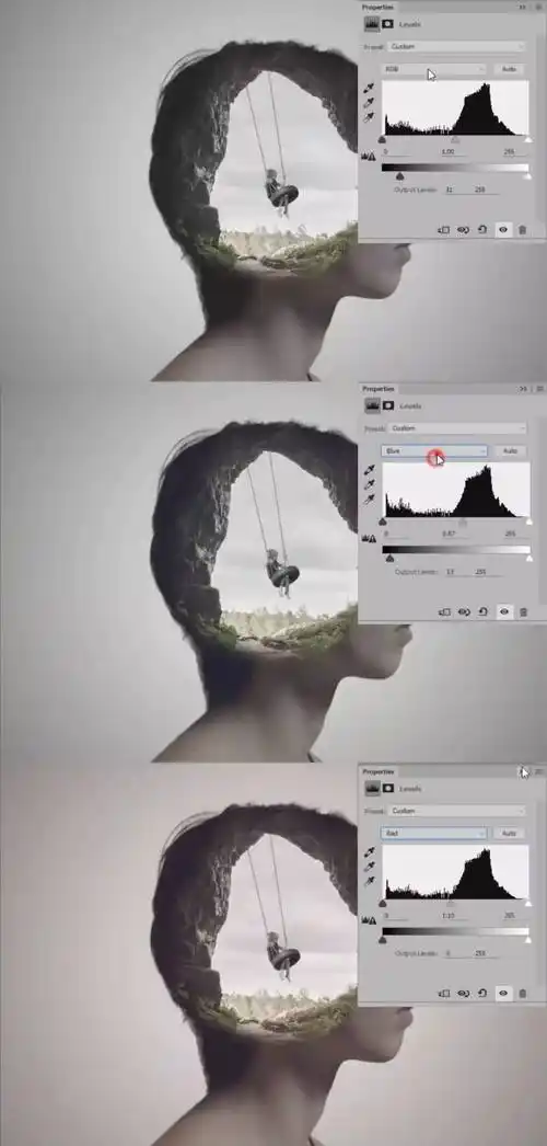 ps疑问解答:[35]ps将图片无缝拼接渐变过渡