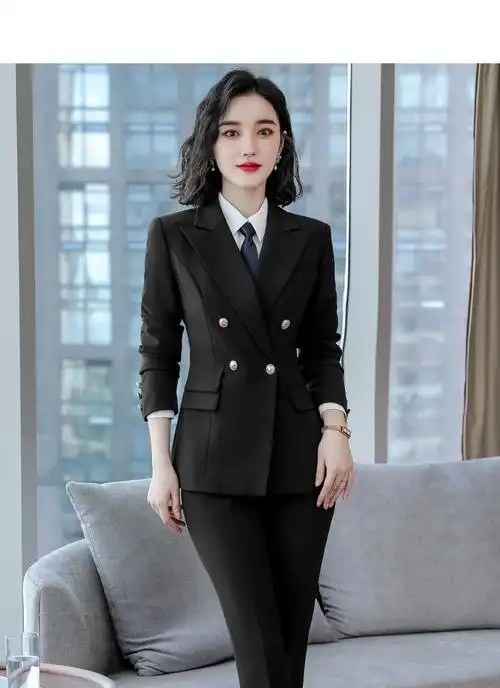 小西装职业装女装套装时尚气质韩版商务正装秋冬银行上班面试工作服