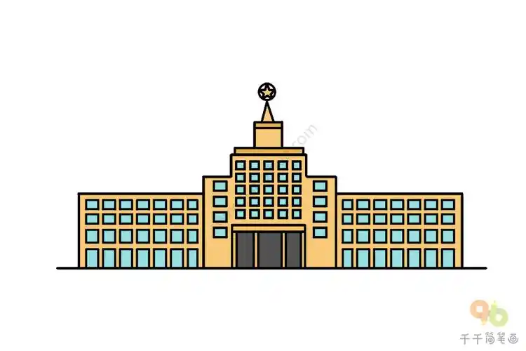 中国人民革命军事博物馆简笔画