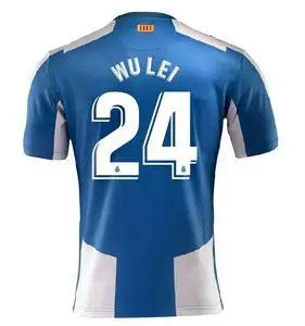 18/19赛季皇家西班牙人主场 队服印号24号武磊足球训练服球衣套装