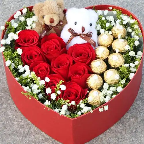 情人玫瑰鲜花花速递送爱人女友生日祝福张家界同城鲜花速递(同城)