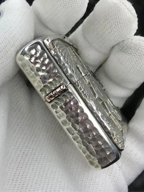 zippo中盔甲电镀银陨石坑!-创意diy紫锋-zippo打火机爱好者|zippo老机