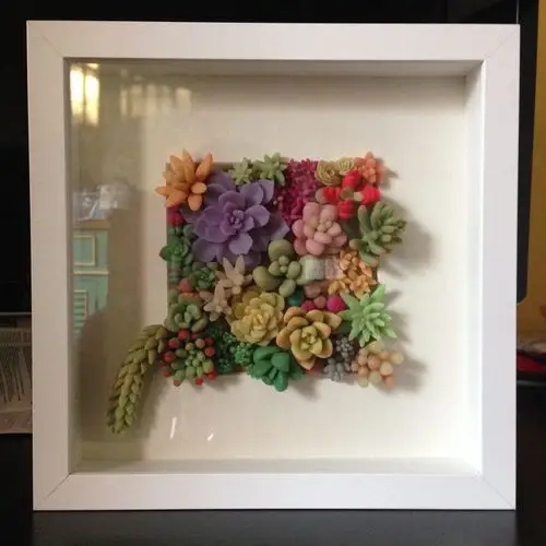 软陶做的多肉相框|手工艺|其他手工艺|piaooooo - 原创作品 - 站酷