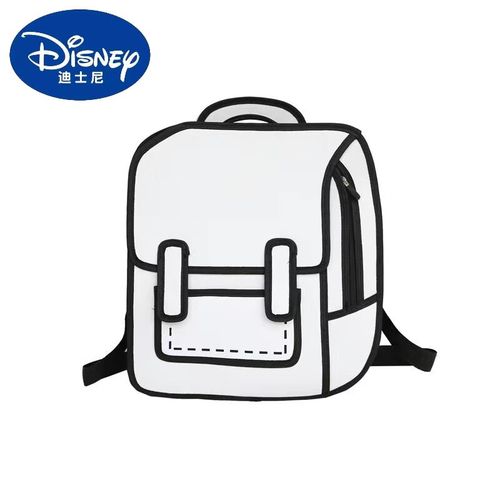 迪士尼(disney)抽象平面2d双肩包少年派同款书包林妙妙二次元漫画2d3d