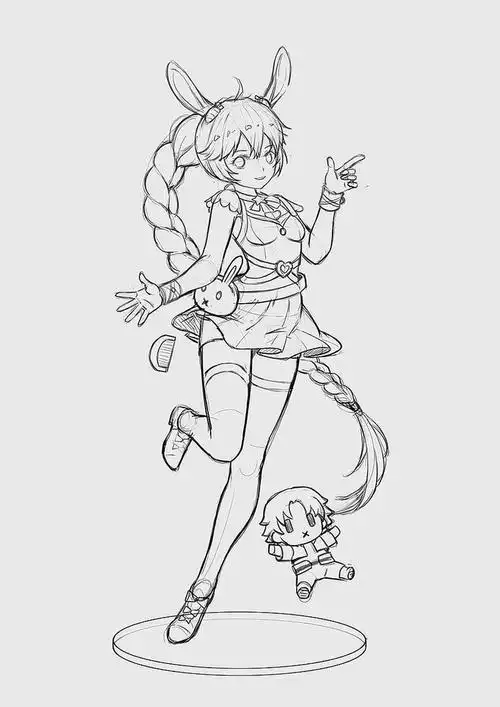 动漫人物小舞简笔画 简笔画图片大全-蒲城教育文学网