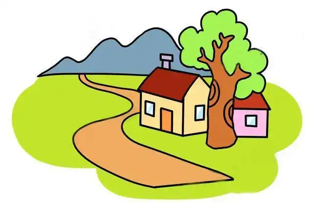 风光简笔画田园风光理想生活乡村田园的简笔画简笔画大全 风景简笔画