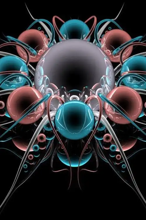 壁纸 抽象的花,球,3d渲染 1920x1080 full hd 2k 高清壁纸, 图片