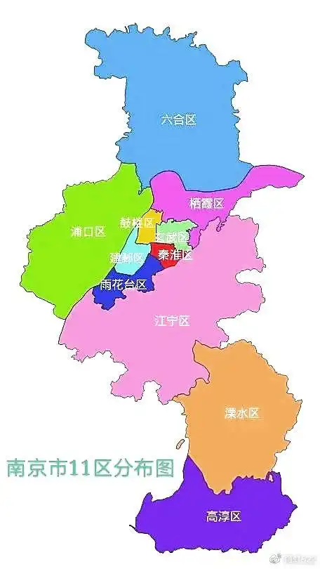 南京市区划简图