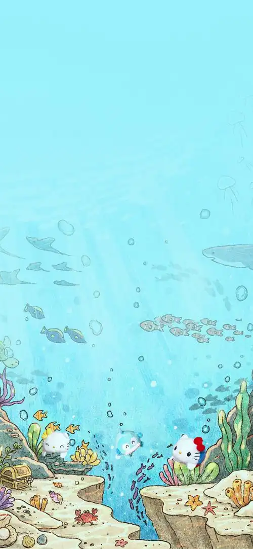 hellokitty 海底世界清凉壁纸cr.sogumi