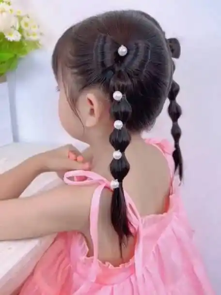 六一儿童节快给你的女宝扎这个发型!