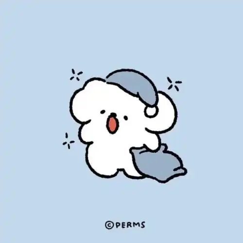 今天也没睡醒韩国ins风简约手绘可爱头像