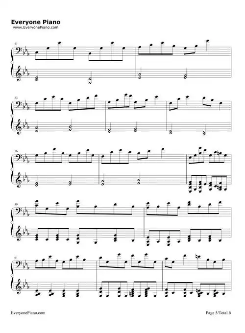 可惜我是水瓶座-杨千嬅五线谱预览5