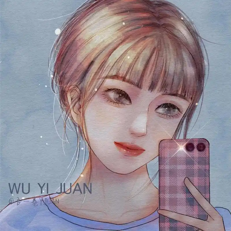 procreate手绘头像女生头像