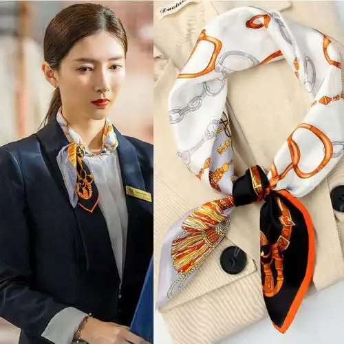 搭搭网头巾小潮丝带西装丝巾长条百红饰方巾女发发绑春秋法式发带