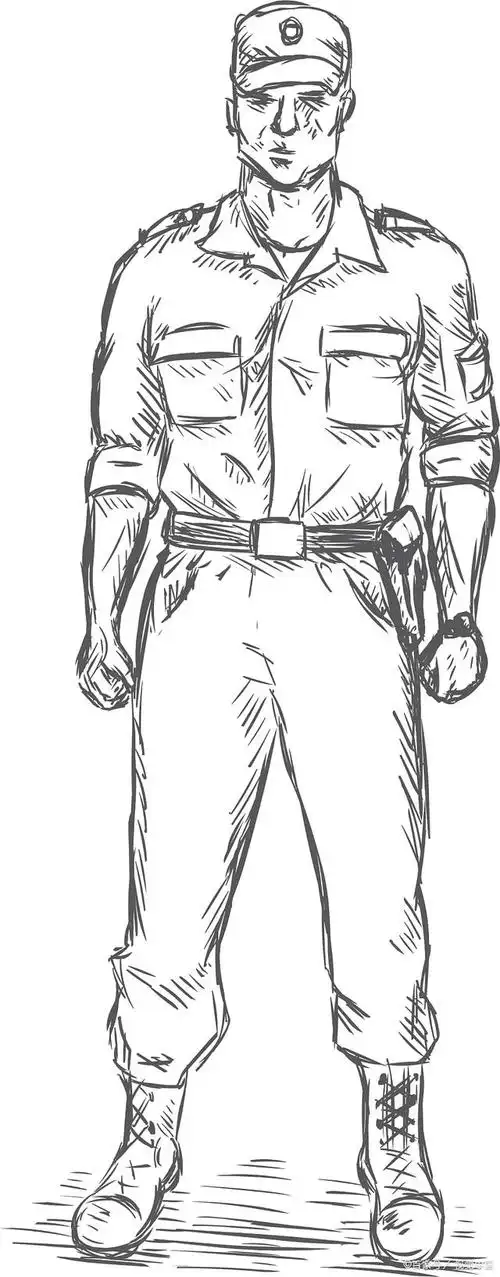 画出心中的卫士:军人简笔画教程与军人精神
