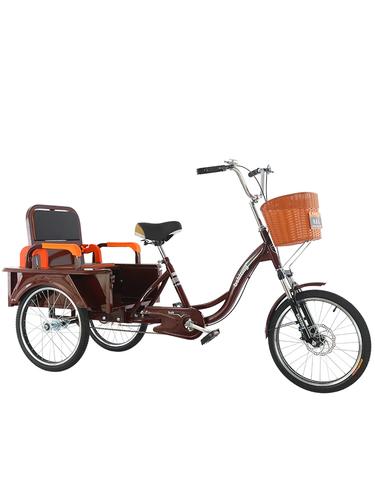 成人脚踏三轮车中老年中小型轻便代步三轮自行车老人脚蹬车人力车