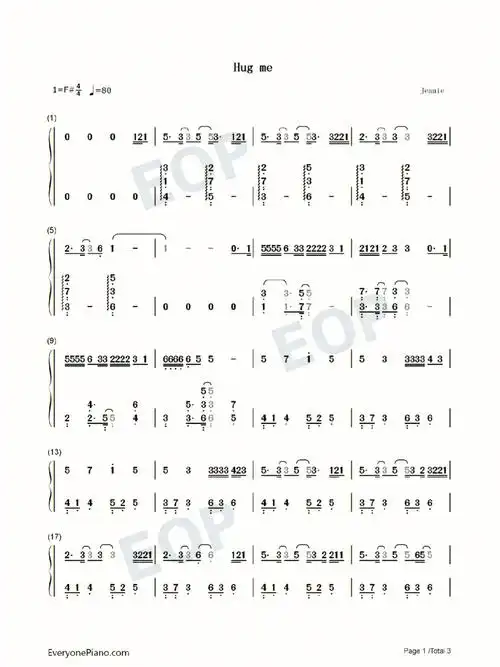 hugme蔡徐坤钢琴简谱