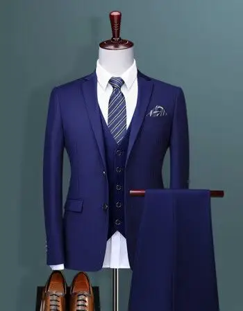 (开团优惠)结婚西服套装男新郎服装夏季男士婚礼韩版修身礼服西装男