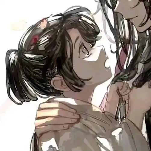 情侣头像丨亲亲时女生手放哪里合适