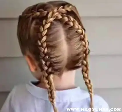 儿童发型女短发编发5岁小孩短发编发发型简单又好看