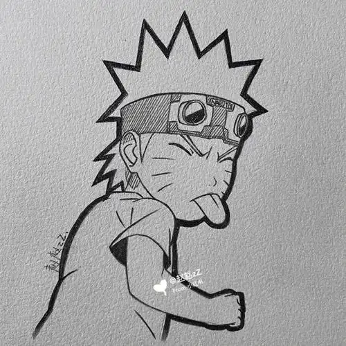 绘画过程  #简笔画  #动漫  #鸣人  #火影忍者