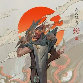 第二批山海绘卷国风原画,加厚了色彩和层次感,阿电愿称之为"纹身风"