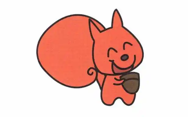 小松鼠动物简笔画步骤图片大全彩色卡通简笔画松鼠小松鼠简笔画步骤