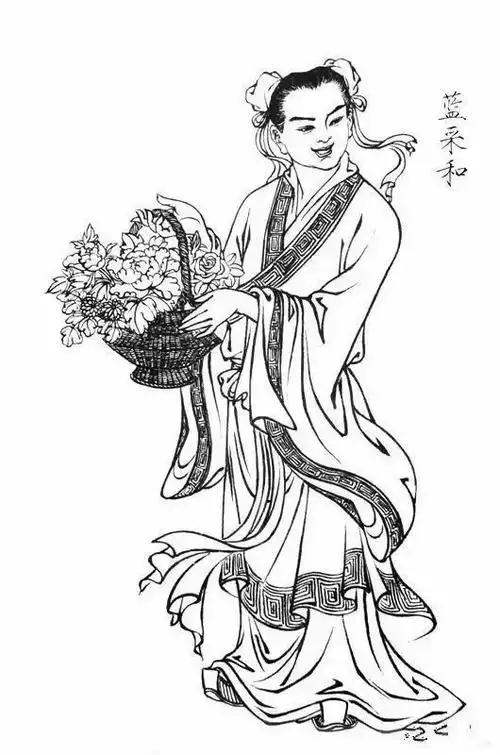 书画联盟丨工笔白描八仙过海