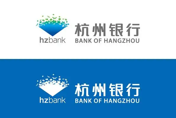 【免费】蓝白杭州银行公司标识设计