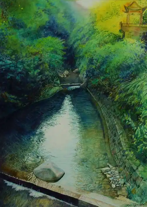 作品名称:《泉》  尺寸: 69x79cm _副本.jpg