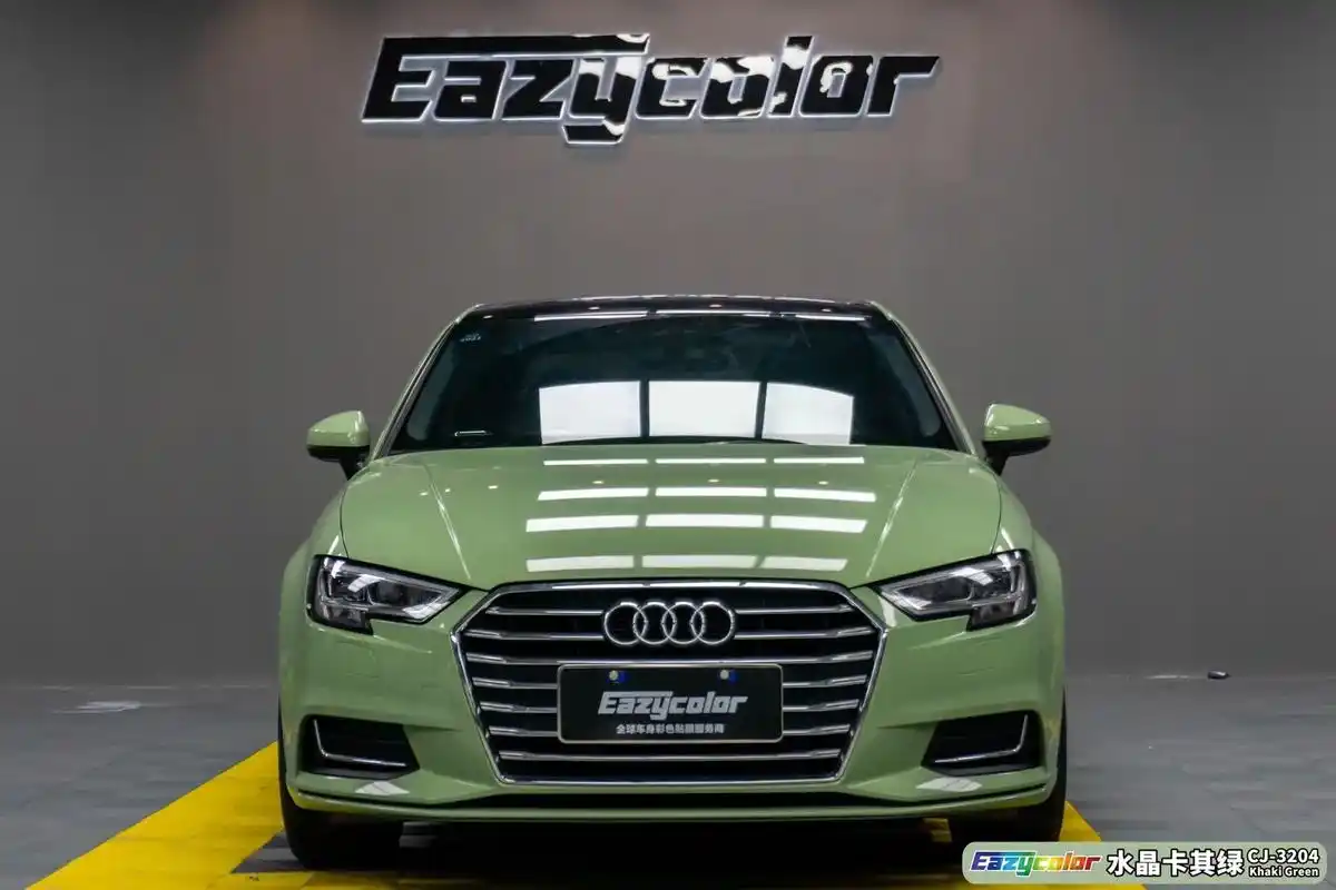 奥迪a3|水晶卡其绿08.98 作为改色膜界的流量担当99  - 抖音