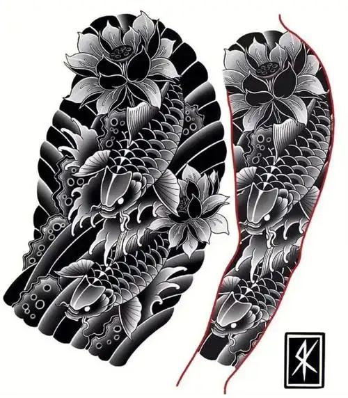 tattoo杭州纹身传统鲤鱼