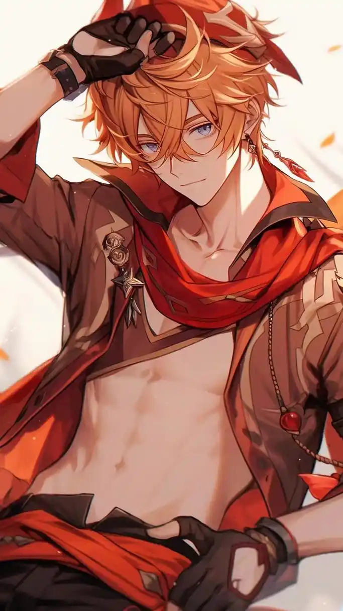 公子:帅帅的大男孩,完美的身体#原神# #ai绘画# #达达利亚