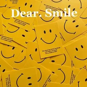 墙贴smile 韩国ins风 复古黄色笑脸 超可爱的小卡片 拍照道具n张