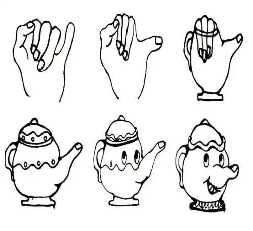 延异图形简笔画创作