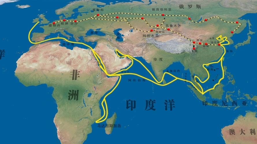 新丝绸之路 一带一路 一带一路片头 丝路 骆驼丝绸之路地图 丝绸之路