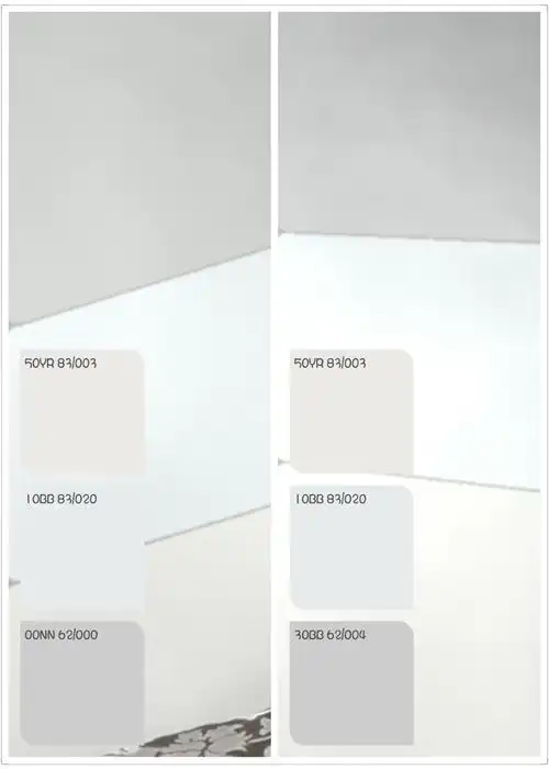 用了多乐士的焕色大师软件,再看看刚才几个色卡,在晚上上墙效果