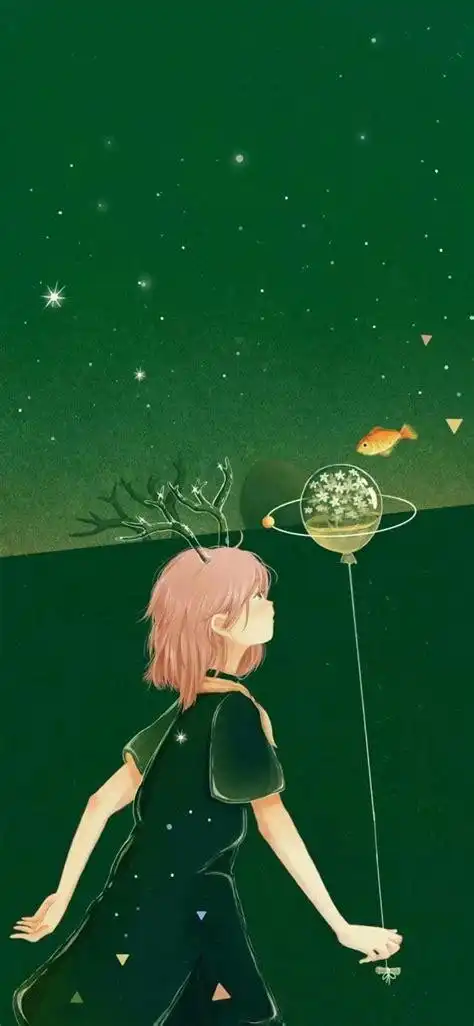 绿色手机壁纸卡通可爱 手机壁纸可爱绿色 - 元马网