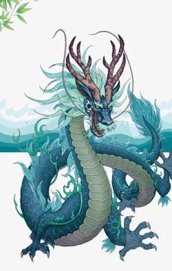 清新大气蓝色清新大气龙王高清图片